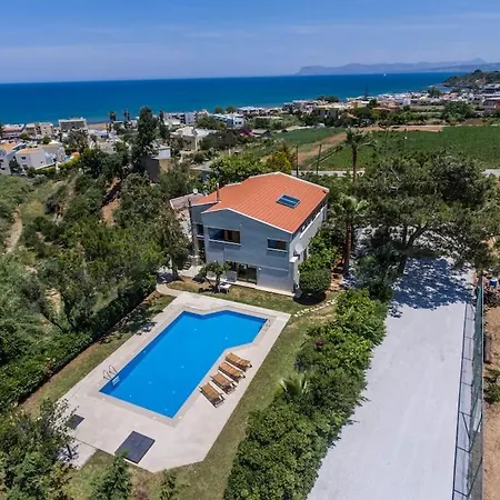 Villa Margarita With Private Tennis Court And Pool Agia Marina (Crete)